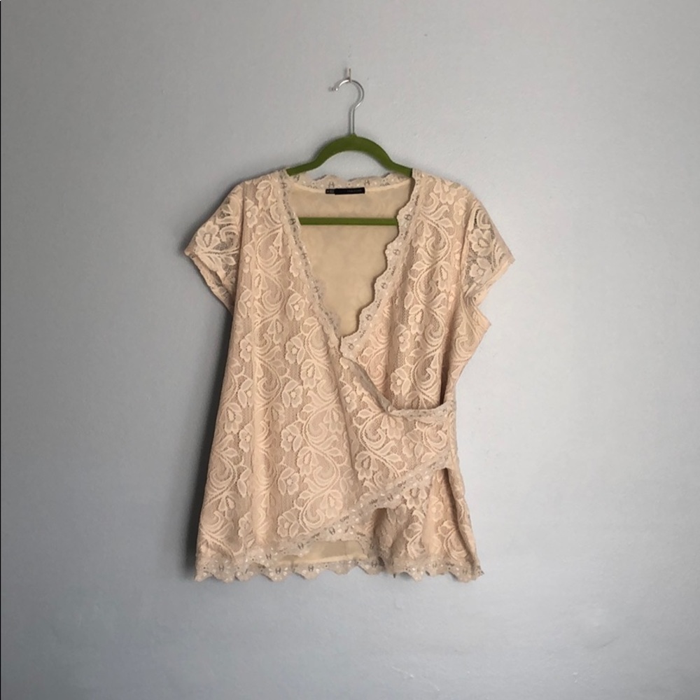Cream colored business top